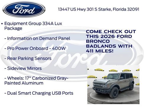New 2026 Ford Bronco Badlands AWD/4WD image 25