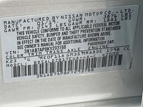 Used 2019 Nissan Sentra SV w/ Special Edition Package image 25