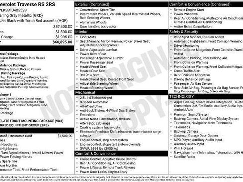 New 2026 Chevrolet Traverse RS AWD/4WD image 43