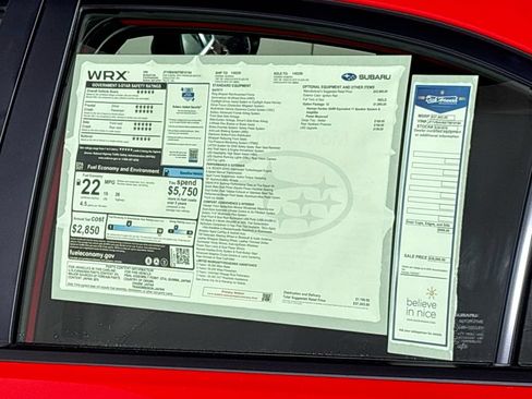 New 2026 Subaru WRX Premium AWD/4WD image 24