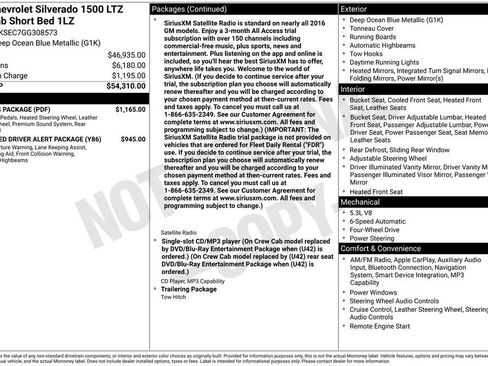 Used 2016 Chevrolet Silverado 1500 LTZ w/ LTZ Plus Package AWD/4WD image 29