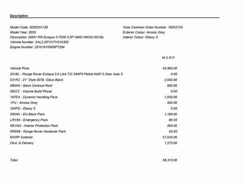 New 2026 Land Rover Range Rover Evoque S image 4