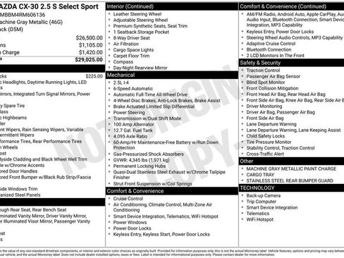 Used 2024 MAZDA CX-30 AWD 2.5 S w/ Select Sport Pkg image 5