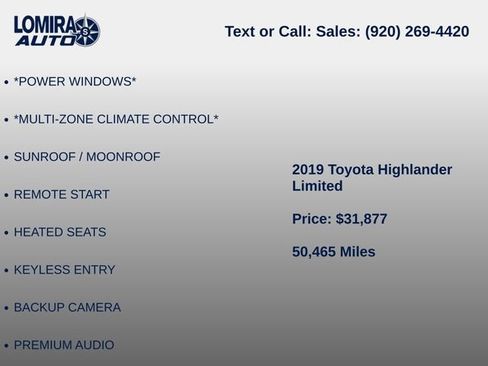 Used 2019 Toyota Highlander Limited AWD/4WD image 6