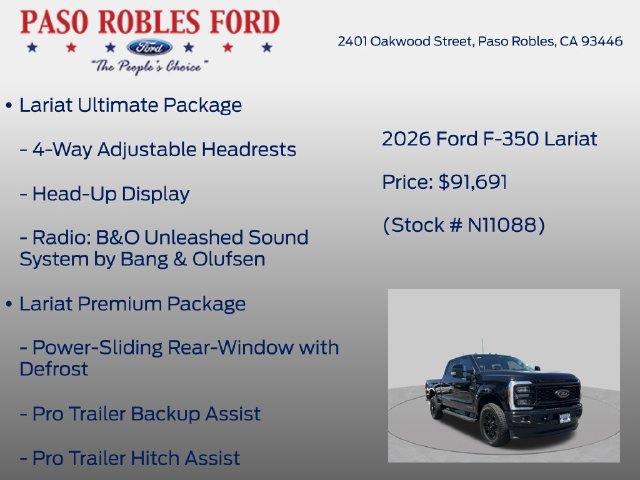 New 2026 Ford F350 Lariat w/ Black Appearance Package AWD/4WD image 18