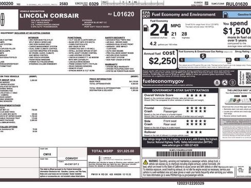 Certified 2024 Lincoln Corsair AWD w/ Equipment Group 101A image 12