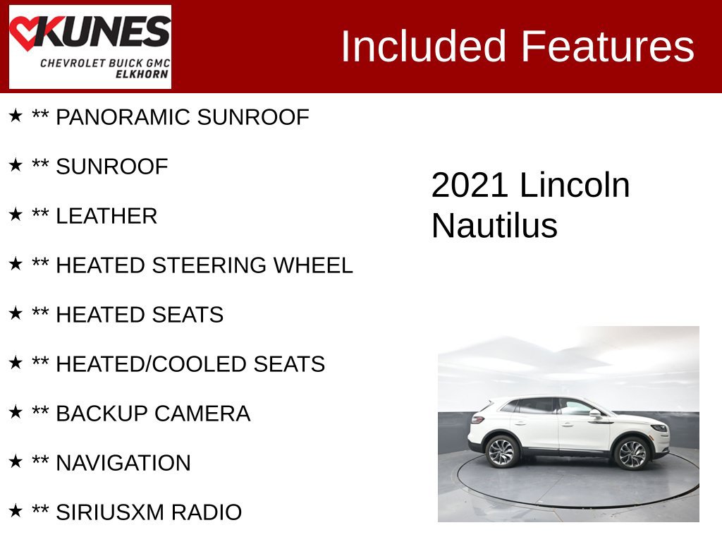 Used 2021 Lincoln Nautilus Reserve AWD/4WD image 2