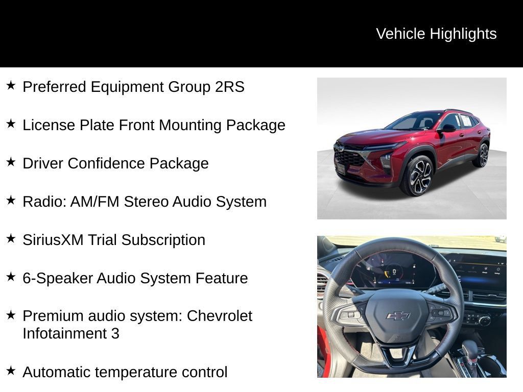 Used 2025 Chevrolet Trax RS w/ Driver Confidence Package FWD image 9