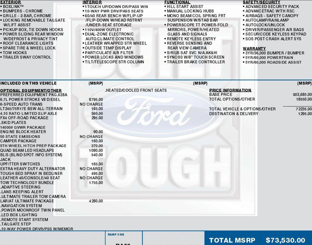 Used 2017 Ford F350 Lariat w/ Lariat Ultimate Package AWD/4WD image 2