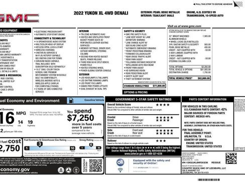 Used 2022 GMC Yukon XL Denali AWD/4WD image 44