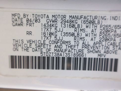 Used 2003 Toyota Sequoia Limited image 48