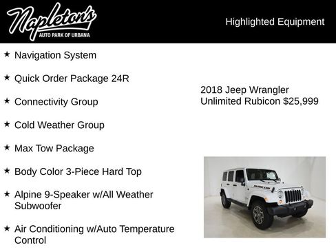 Used 2018 Jeep Wrangler Unlimited Rubicon w/ Cold Weather Group AWD/4WD image 15