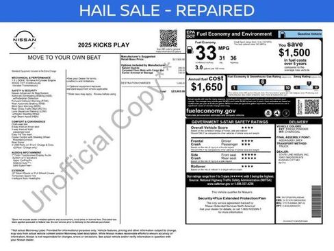 Certified 2025 Nissan Kicks Play S FWD image 3