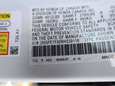 Certified 2024 Honda Civic Touring image 13