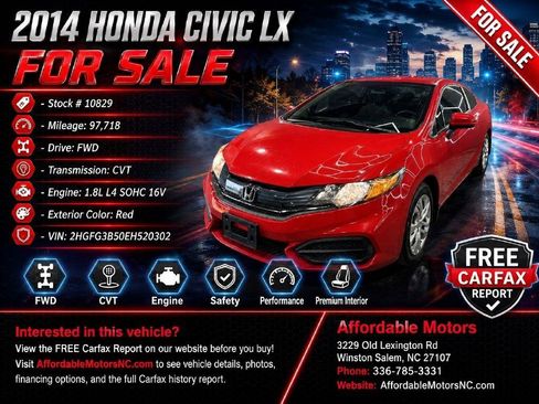 Used 2014 Honda Civic LX image 1