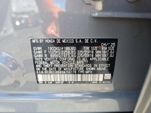 Certified 2025 Honda HR-V Sport image 30