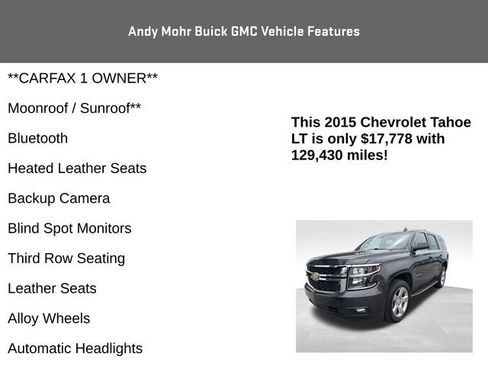Used 2015 Chevrolet Tahoe LT AWD/4WD image 4
