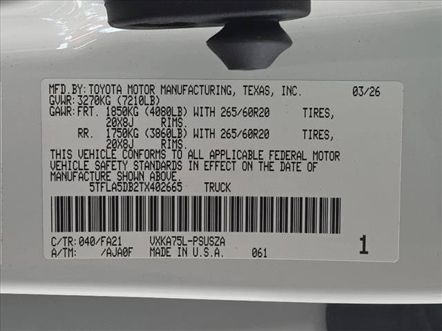 Used 2026 Toyota Tundra SR5 w/ SX Package AWD/4WD image 25