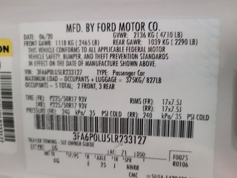 Used 2020 Ford Fusion SE FWD image 33