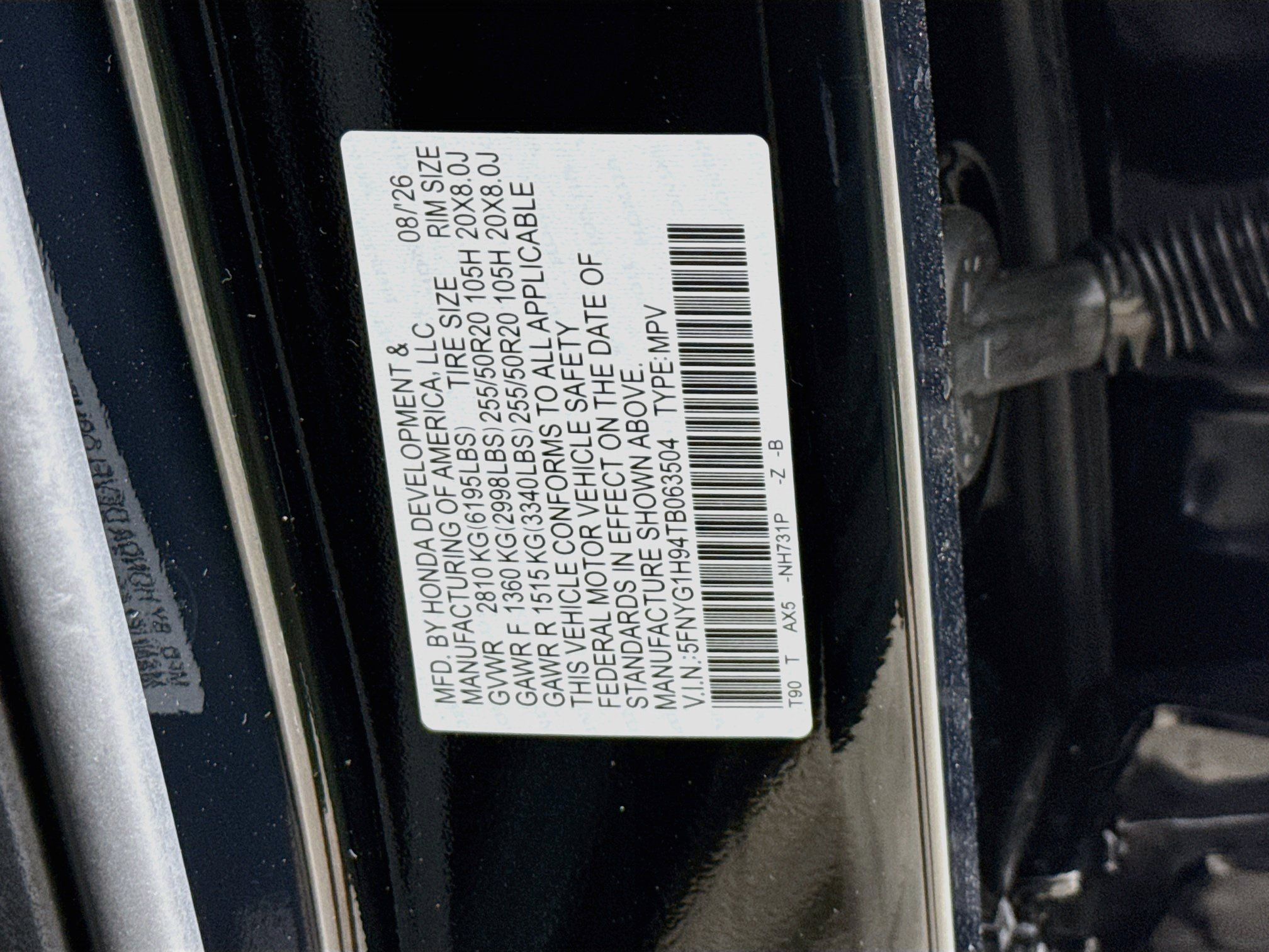 New 2026 Honda Pilot Black Edition image 41