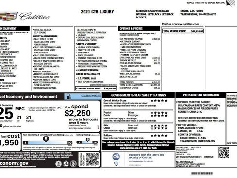 Used 2021 Cadillac CT5 Luxury w/ Sun And Sound Package AWD/4WD image 6