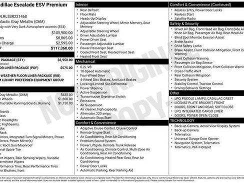 Used 2025 Cadillac Escalade ESV Premium Luxury w/ Touring Package AWD/4WD image 32