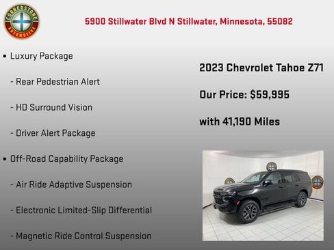 Used 2023 Chevrolet Tahoe Z71 w/ Off-Road Capability Package AWD/4WD image 30