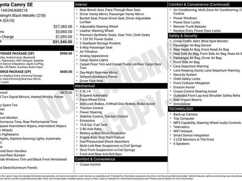 Used 2022 Toyota Camry SE w/ Audio Upgrade Package FWD image 6