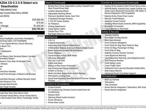 Used 2024 MAZDA CX-5 AWD 2.5 S w/ Select Package image 3