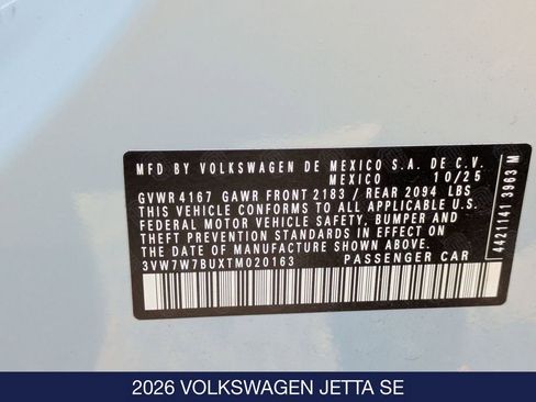 New 2026 Volkswagen Jetta SE image 40