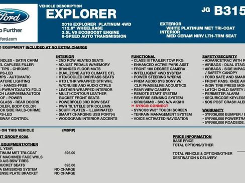 Used 2018 Ford Explorer Platinum image 2