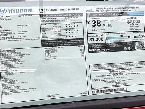 New 2026 Hyundai Tucson Blue SE AWD/4WD image 38