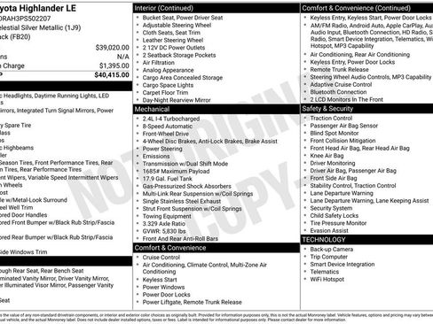 Used 2023 Toyota Highlander LE FWD image 30