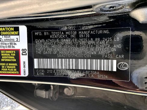 Used 2021 Lexus ES 250 w/ Premium Package AWD/4WD image 35