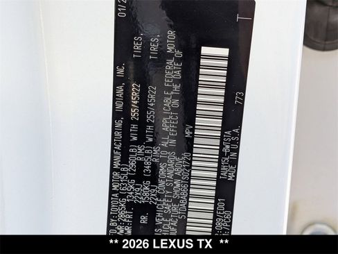 New 2026 Lexus TX 500h AWD w/ Technology Package image 30