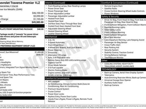 Used 2021 Chevrolet Traverse Premier image 4