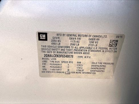 Used 2015 Chevrolet Equinox LT w/ Power Convenience Package image 33