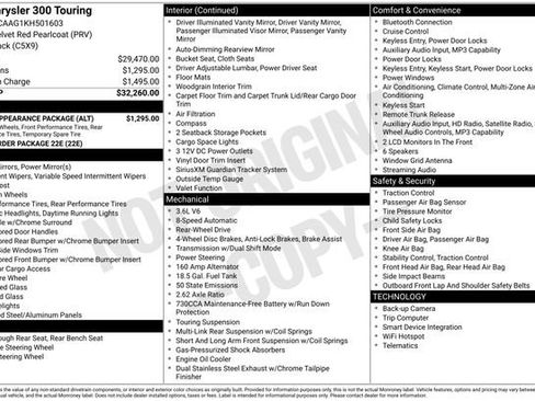 Used 2019 Chrysler 300 Touring w/ Sport Appearance Package RWD image 3