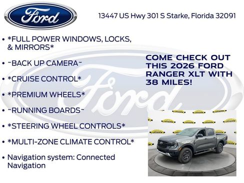 New 2026 Ford Ranger XLT w/ Equipment Group 301A High RWD image 10