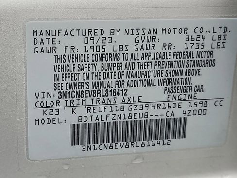Used 2024 Nissan Versa SV w/ Trunk Package FWD image 27