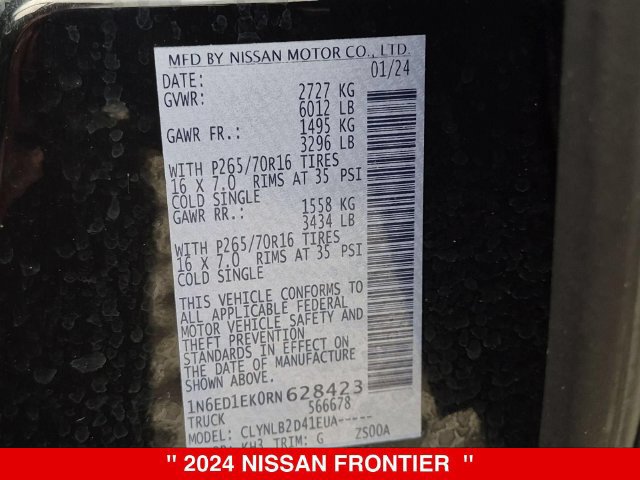 Certified 2024 Nissan Frontier SV AWD/4WD image 38