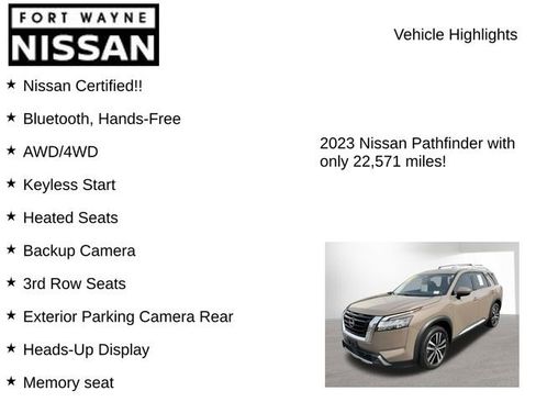 Certified 2023 Nissan Pathfinder Platinum AWD/4WD image 8