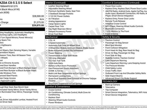 Certified 2023 MAZDA CX-5 AWD 2.5 S w/ Select Package image 30