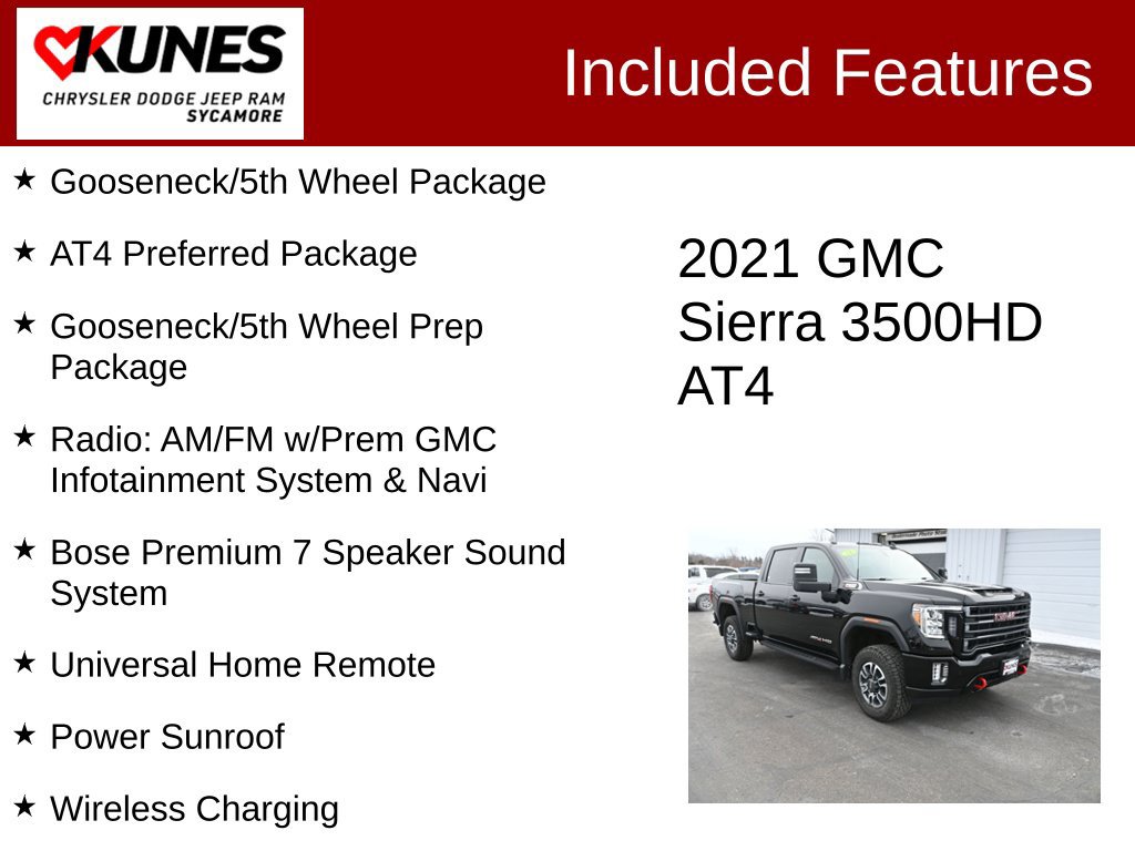 Used 2021 GMC Sierra 3500 AT4 w/ AT4 Preferred Package AWD/4WD image 3