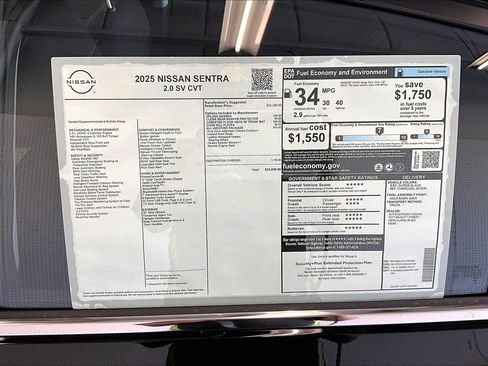 New 2025 Nissan Sentra SV w/ All-Weather Package image 72
