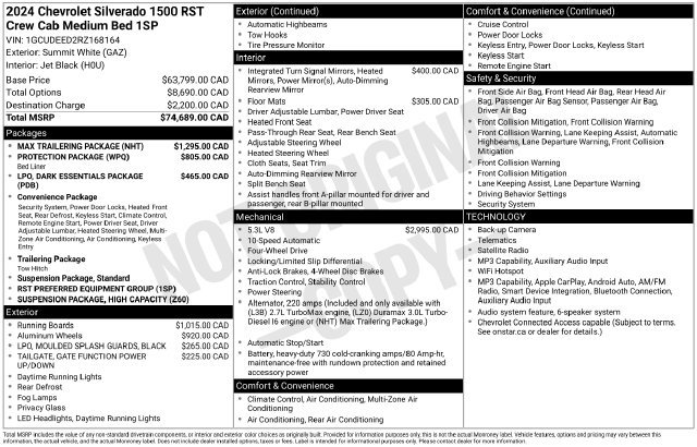 Used 2024 Chevrolet Silverado 1500 RST w/ Max Trailering Package AWD/4WD image 17