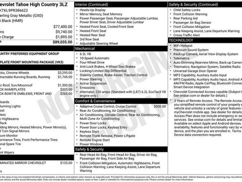Used 2023 Chevrolet Tahoe High Country AWD/4WD image 3