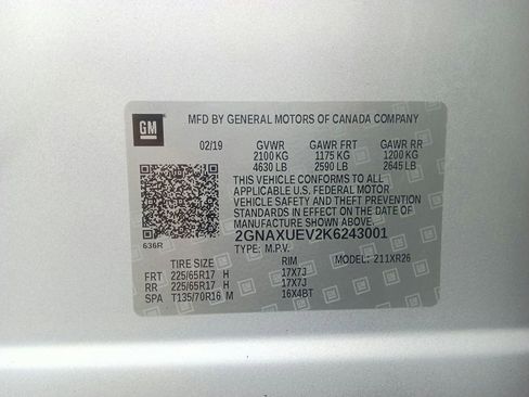 Used 2019 Chevrolet Equinox LT AWD/4WD image 18