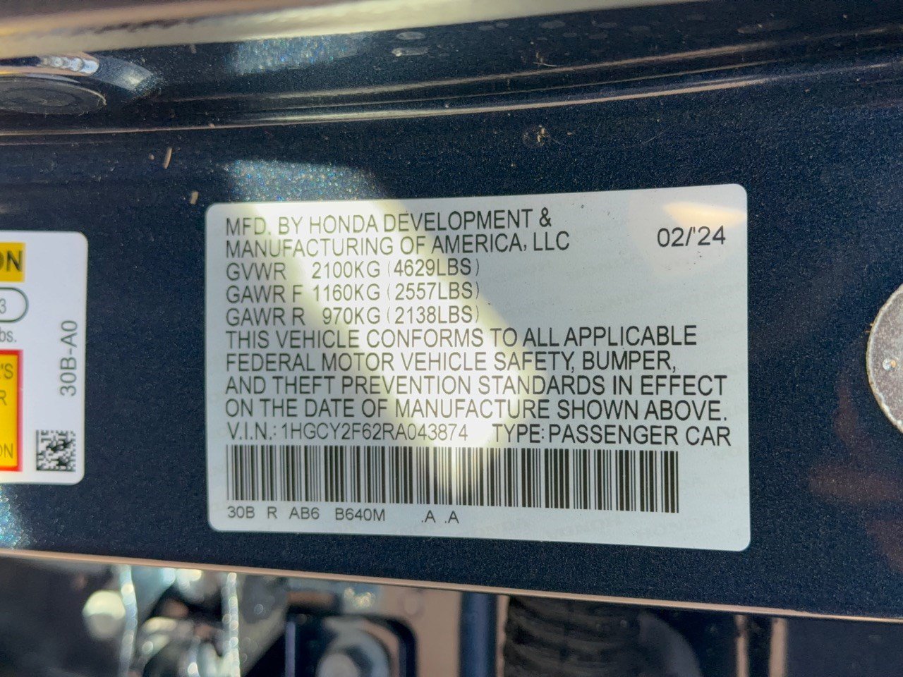 Certified 2024 Honda Accord EX-L image 31