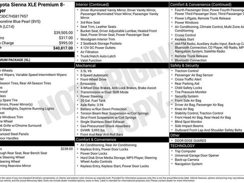 Used 2017 Toyota Sienna XLE Premium image 3